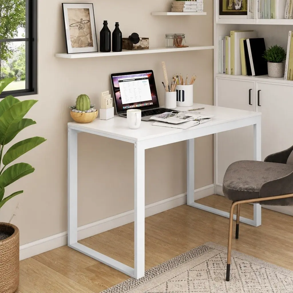Computer Desk White Spacious Working Surface 110x60x73 cm