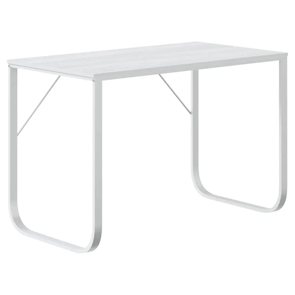 Computer Desk White Engineered Wood Metal Frame 110x60x73cm