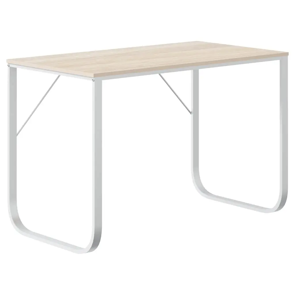 Computer Desk Engineered Wood Metal Frame Home Office Workstation Writing Table