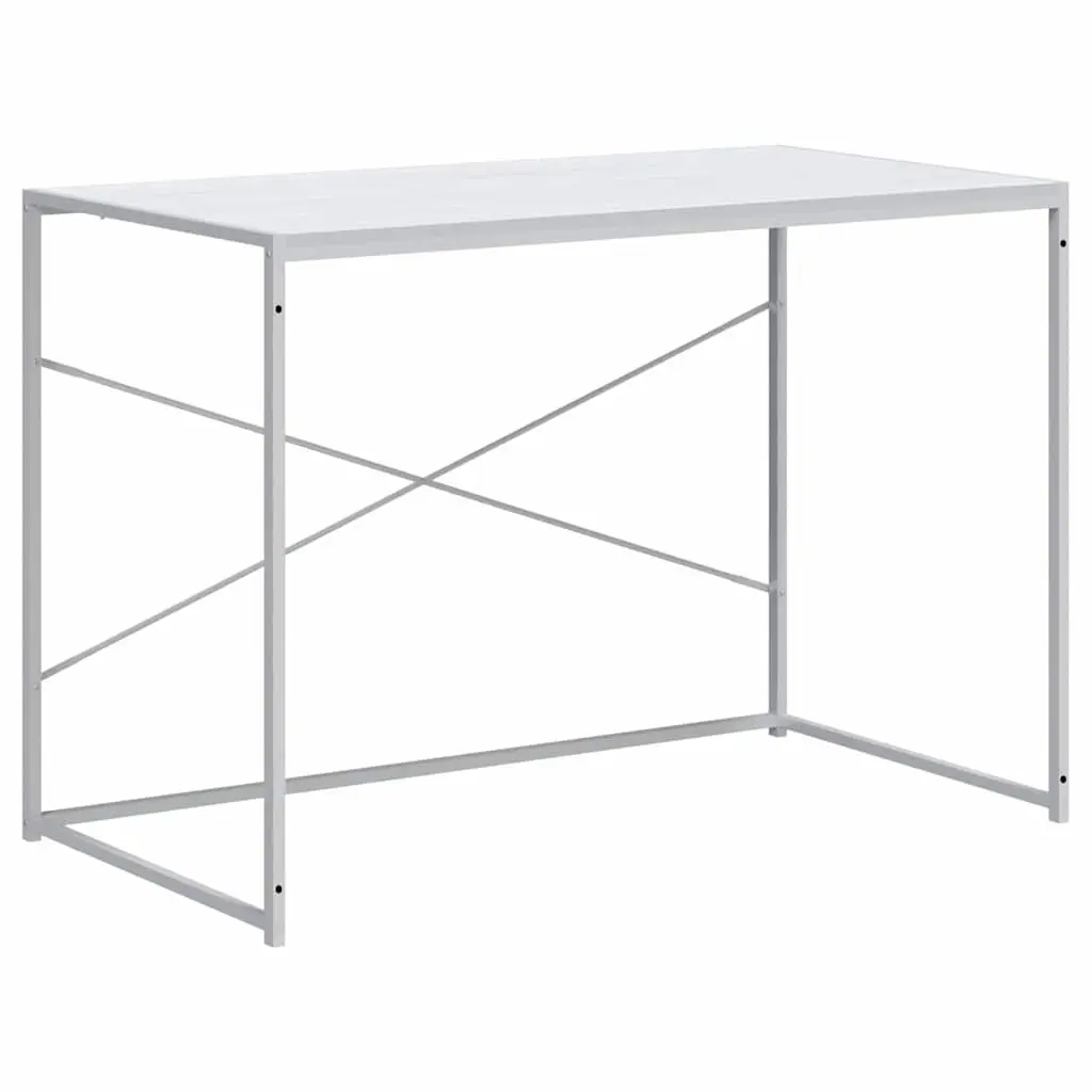 Computer Desk White Engineered Wood Metal Frame 110x60x70 cm