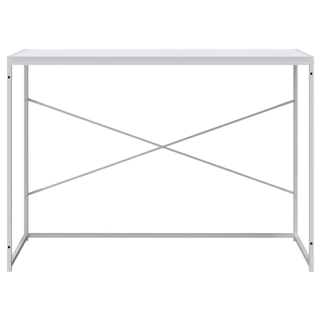 Computer Desk White Engineered Wood Metal Frame 110x60x70 cm