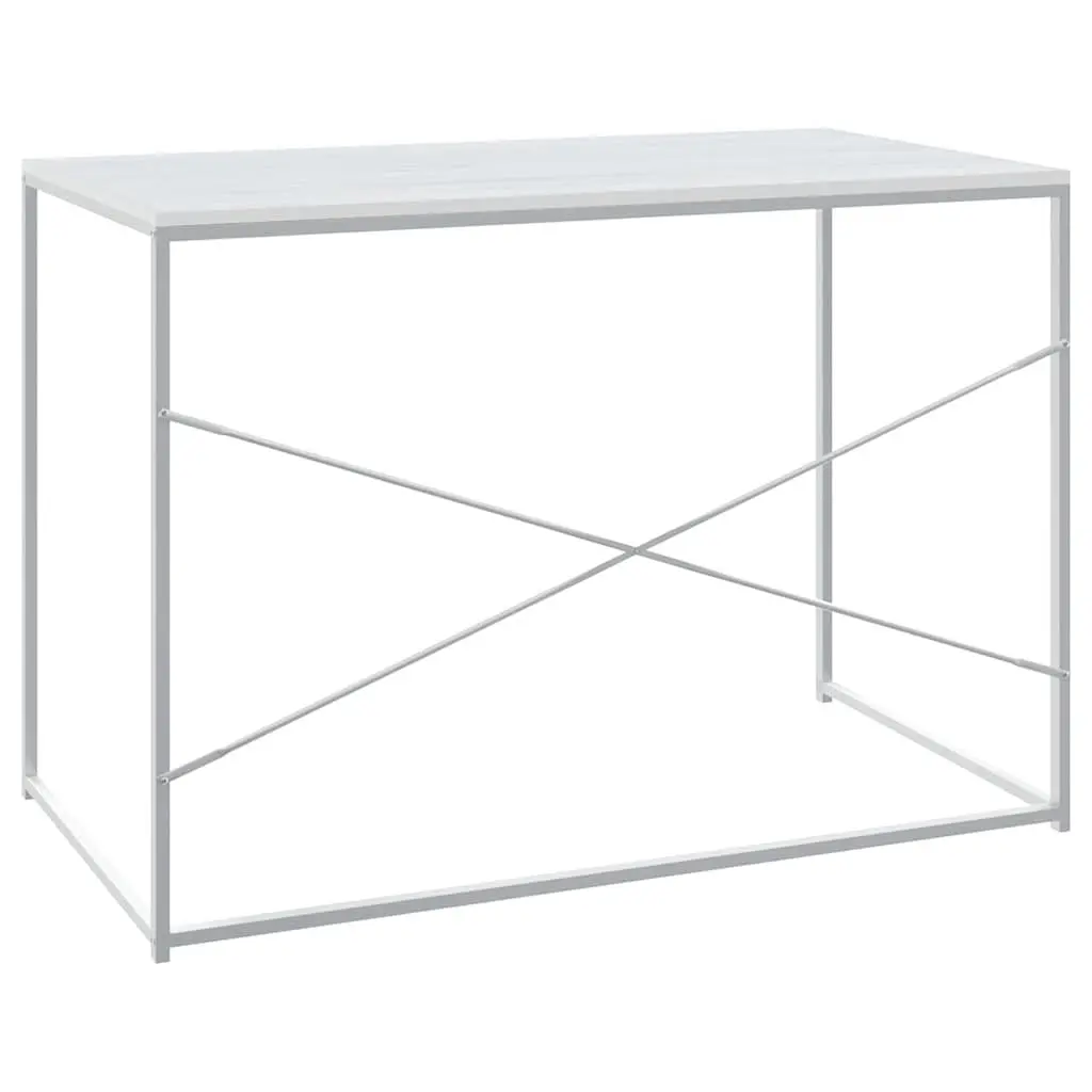 Computer Desk White Engineered Wood Metal Frame 110x60x70 cm
