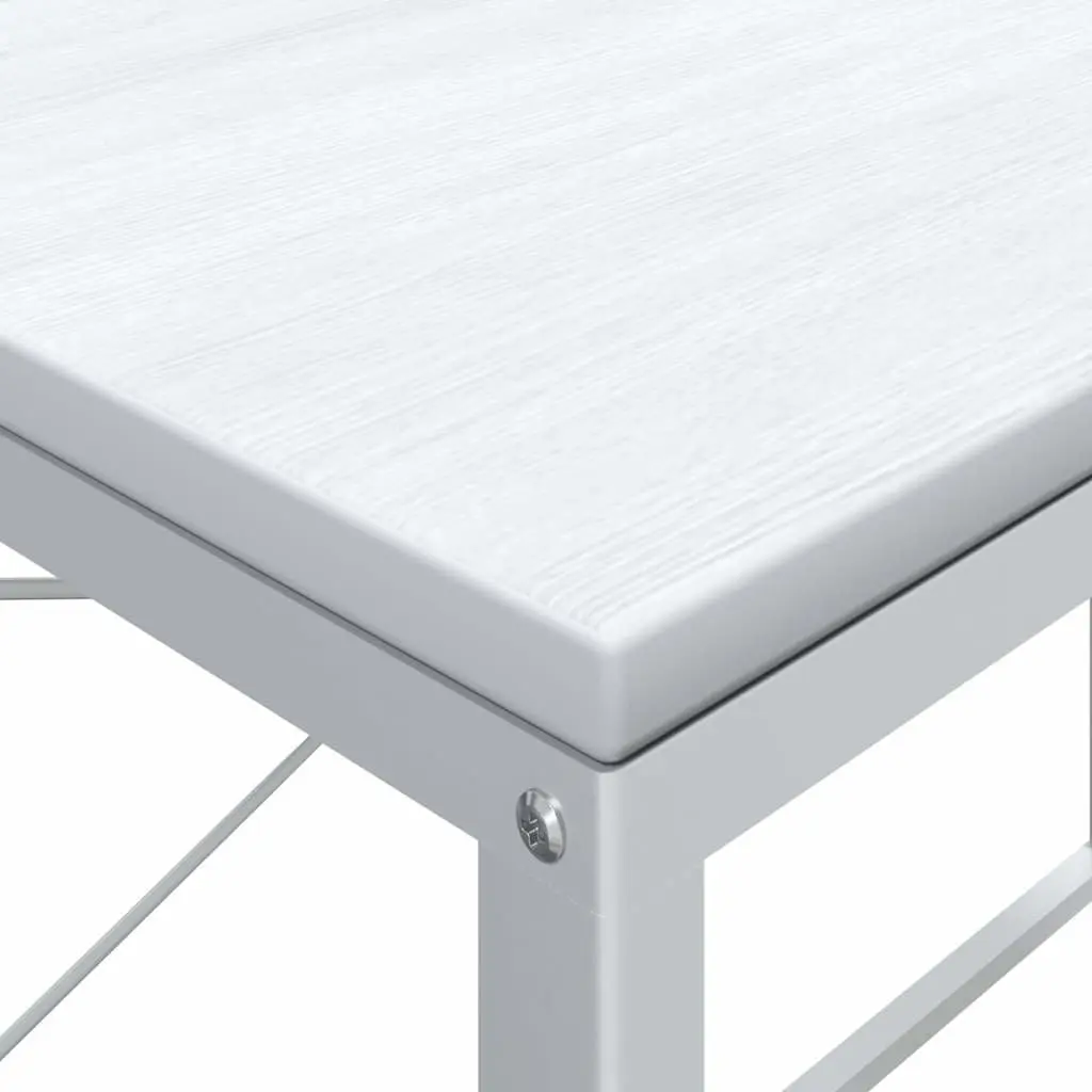 Computer Desk White Engineered Wood Metal Frame 110x60x70 cm