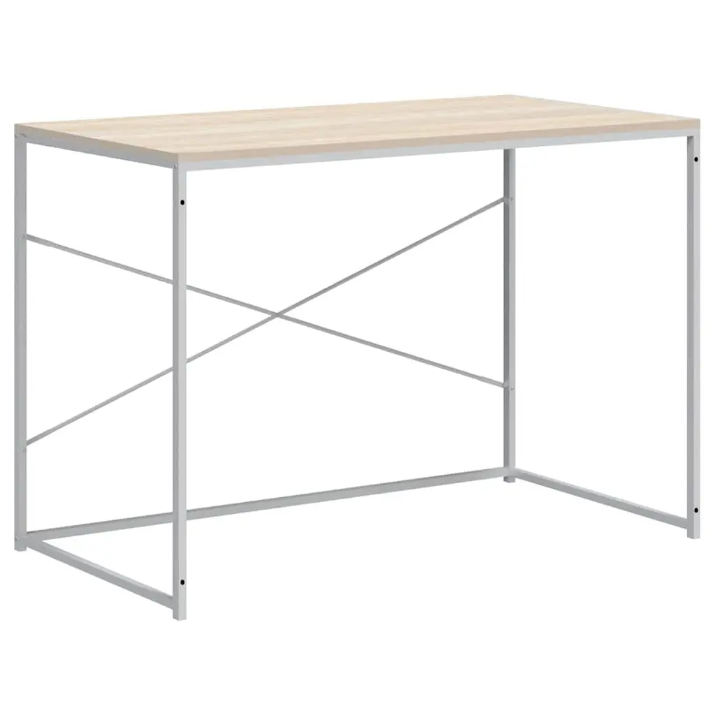 Computer Desk Engineered Wood Metal Frame Large Working Area