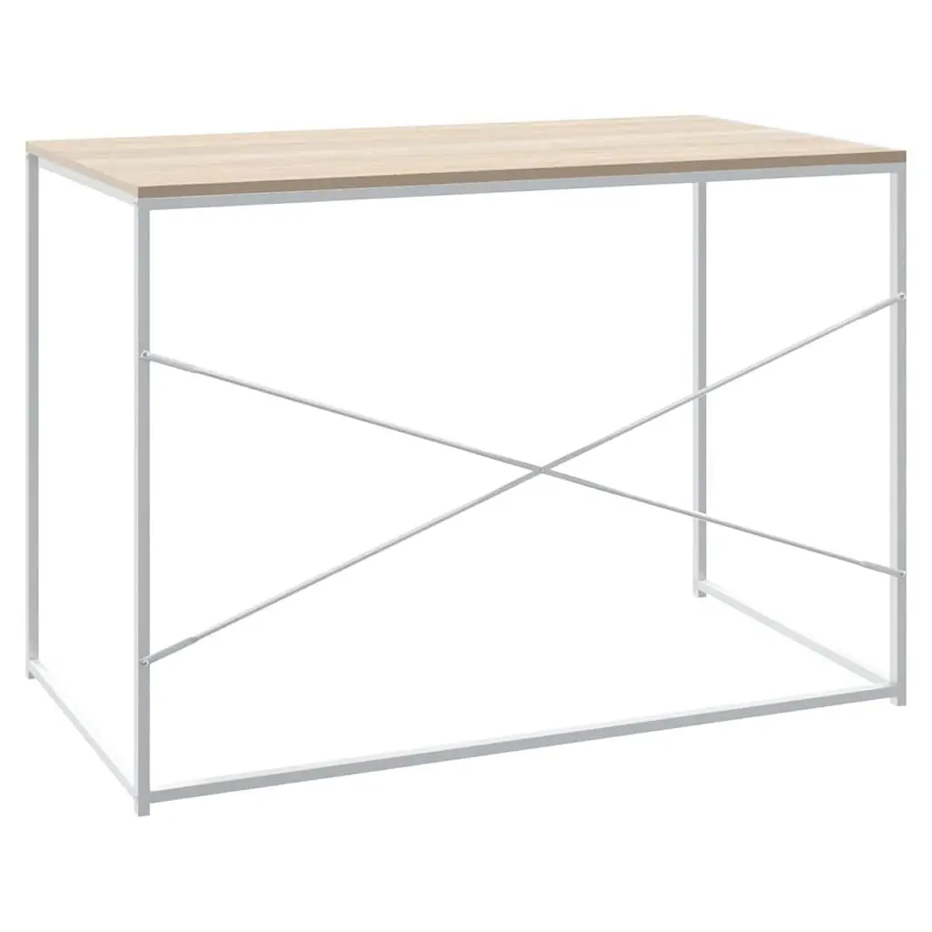 Computer Desk Engineered Wood Metal Frame Large Working Area