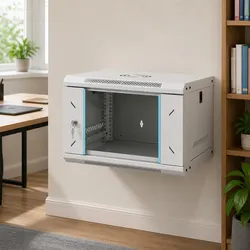 6U Wall Mounted Network Cabinet 19" IP20 Grey Storage Rack Electronics