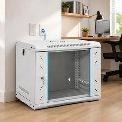 9U Wall Mounted Network Cabinet 19 Inch Rack Mount Server Equipment Storage Grey