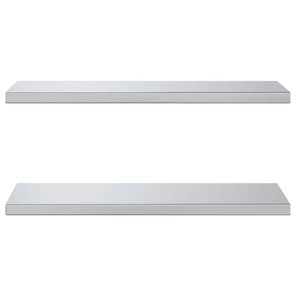 Wall Shelves Stainless Steel 75x30 cm Floating Storage 2 pcs