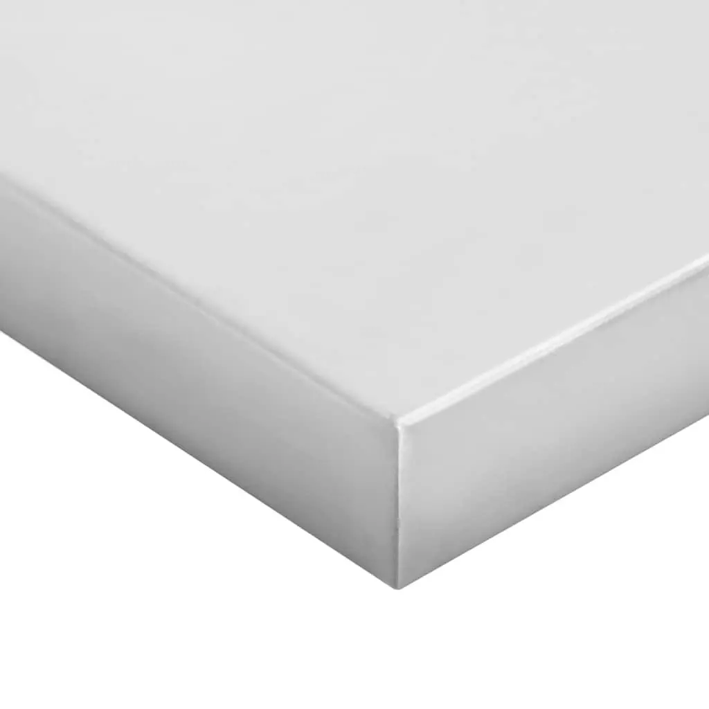 Wall Shelves 2 pcs 75x23.5 cm Silver Floating Shelf Storage Display Rack