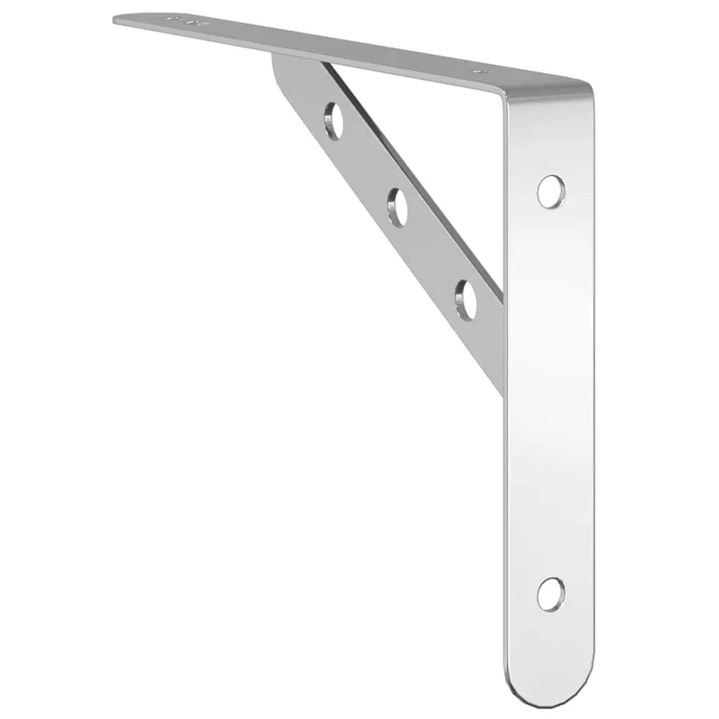 Shelf Brackets Stainless Steel Wall Mount 23.5 x 2.5 x 15.5 cm 4 Pieces