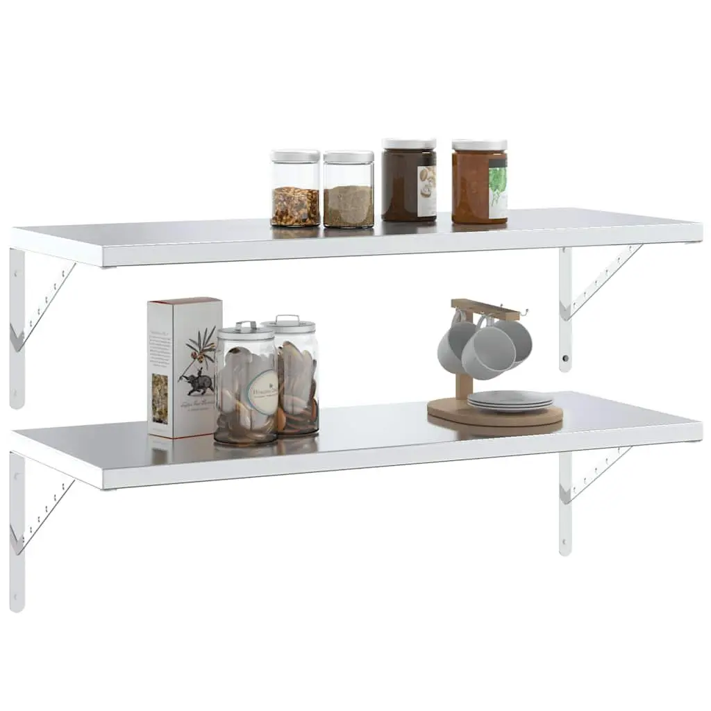 Shelf Brackets 4 Pcs Stainless Steel Wall Mount Support Home Storage
