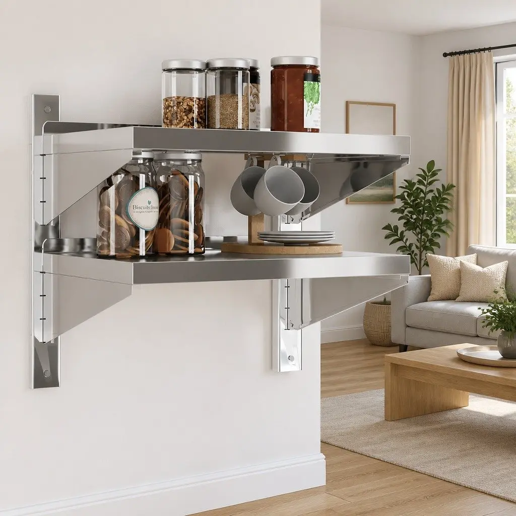 2-Tier Wall Shelf for Home Storage