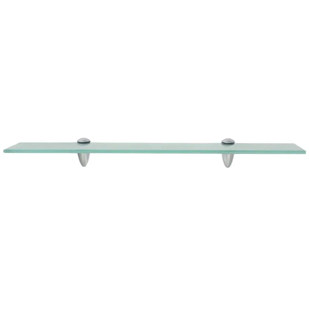 Floating Wall Shelves Transparent Glass 60x10 cm Modern Display Ledge 2 Piece
