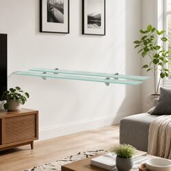Your New Floating Glass Shelf: Easy to Install 100x10 cm