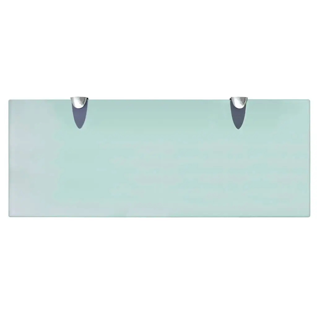 Floating Wall Shelves Transparent Glass 50x20 cm Modern Display Ledge 2 pcs