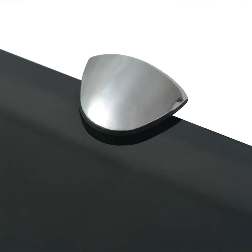 Floating Wall Shelves Black Glass 60x20 cm 2 pcs Display Ledge Bracket