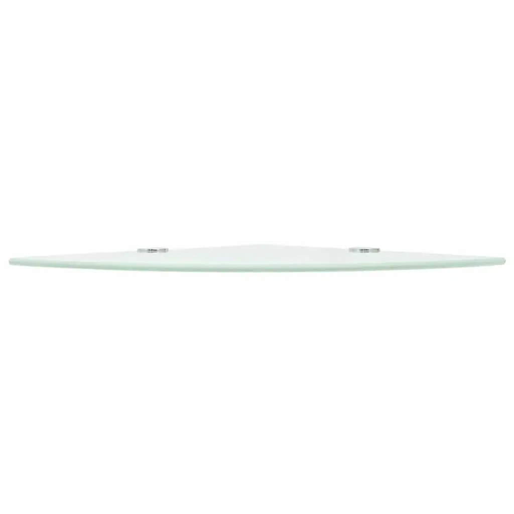 Corner Shelves Glass Wall Mounted Floating Shelf Chrome Supports 25x25 cm 2 pcs