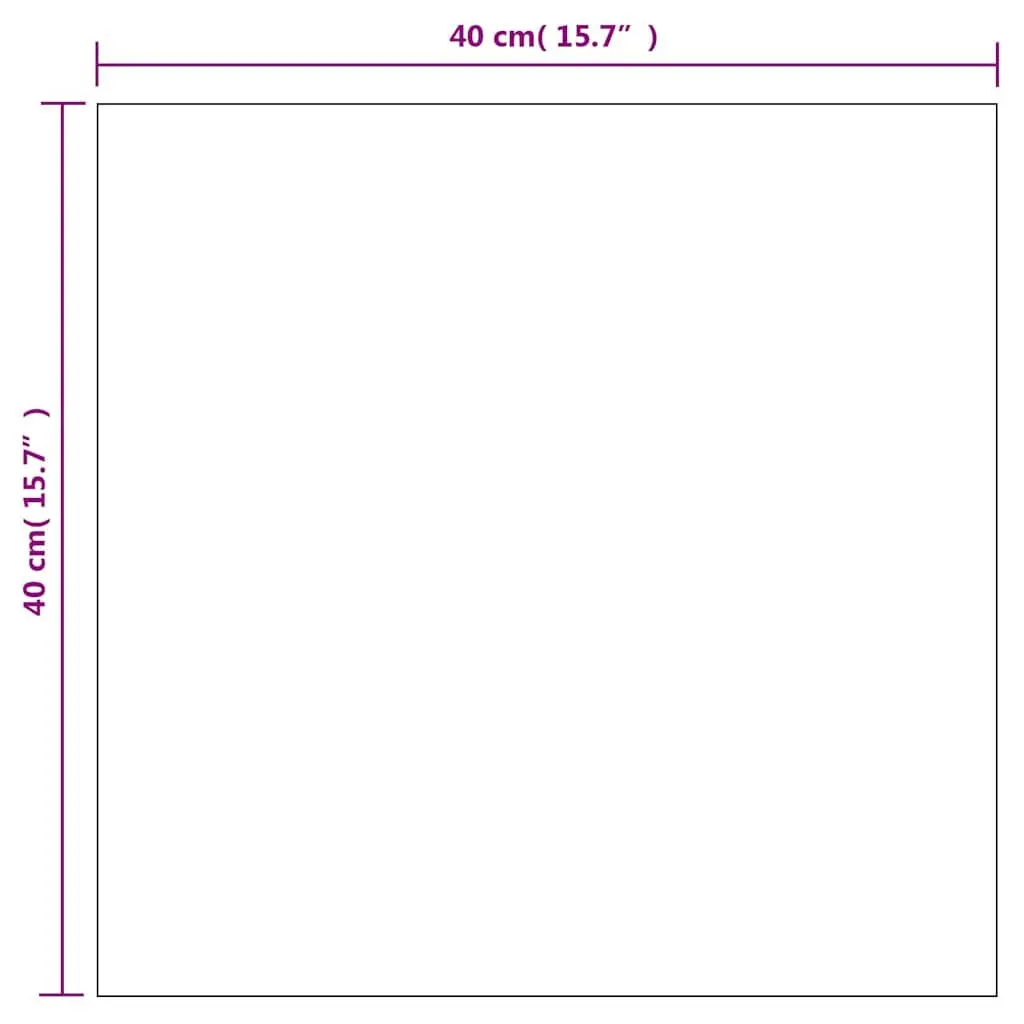 Square Wall Mirror Silver 40x40 cm Home Decor Set of 2