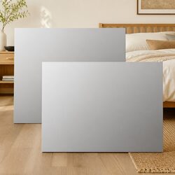 Rectangular Wall Mirror 60x40 cm Glass Silver Decor Home Bedroom Living Room