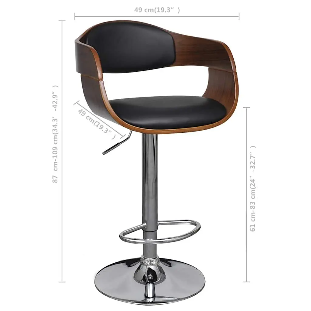 Black Bar Stool Set