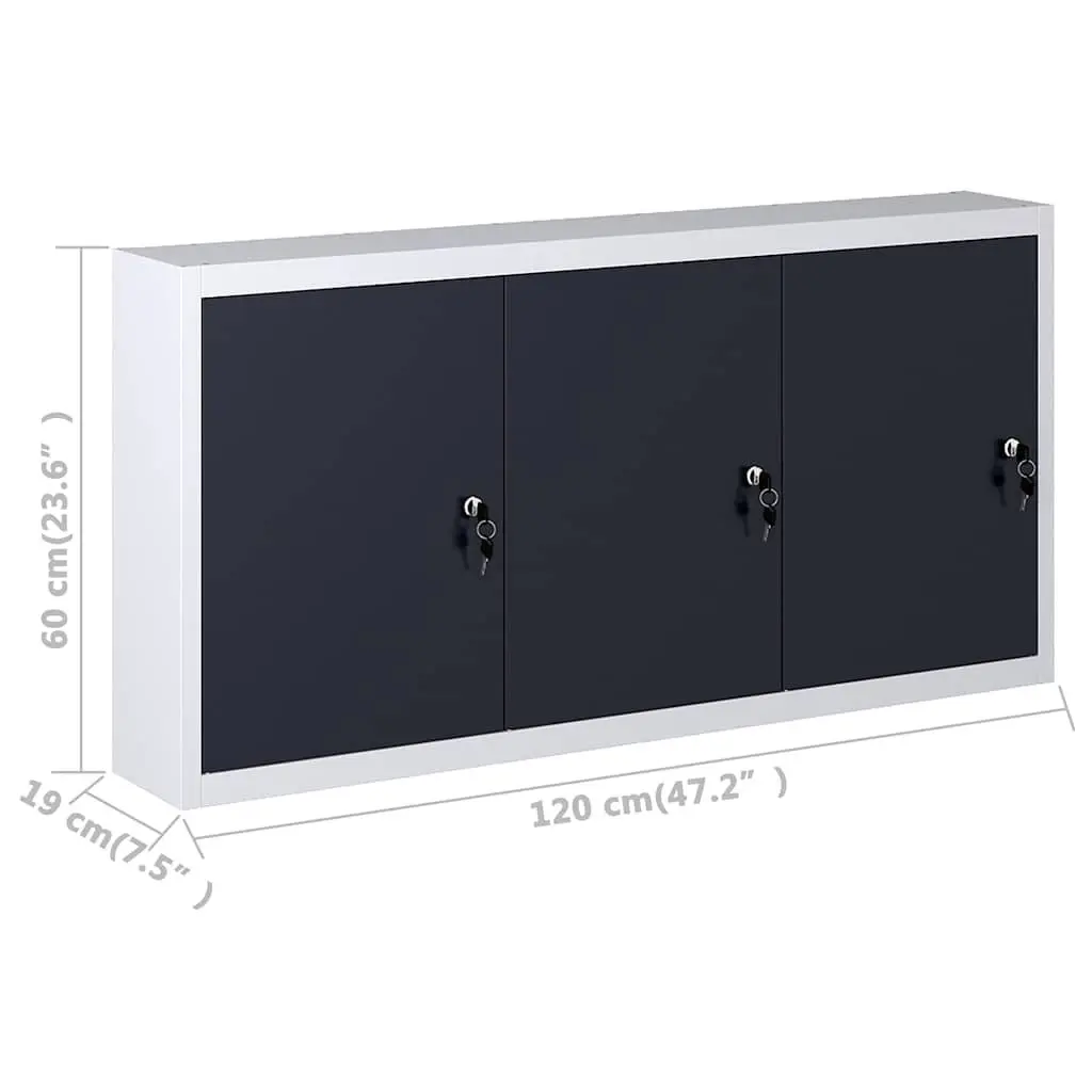 Workbench Storage System Black Steel 120 cm with Wall Panels and Cabinet