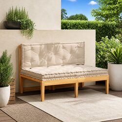 Cozy Beige Cotton Pallet Floor Cushions for Relaxing Outdoors