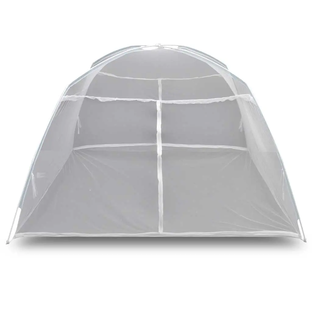 Camping Tent Fiberglass Poles Mosquito Screen 200x150x145 cm White
