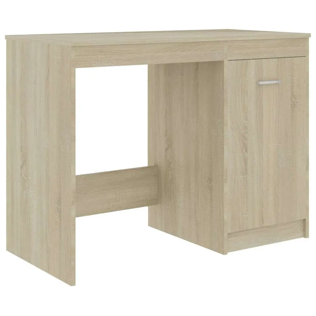 Engineered Wood Office Desk with Drawers Storage Brown 140x50x76cm Study
