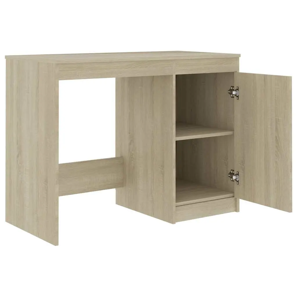 Engineered Wood Office Desk with Drawers Storage Brown 140x50x76cm Study