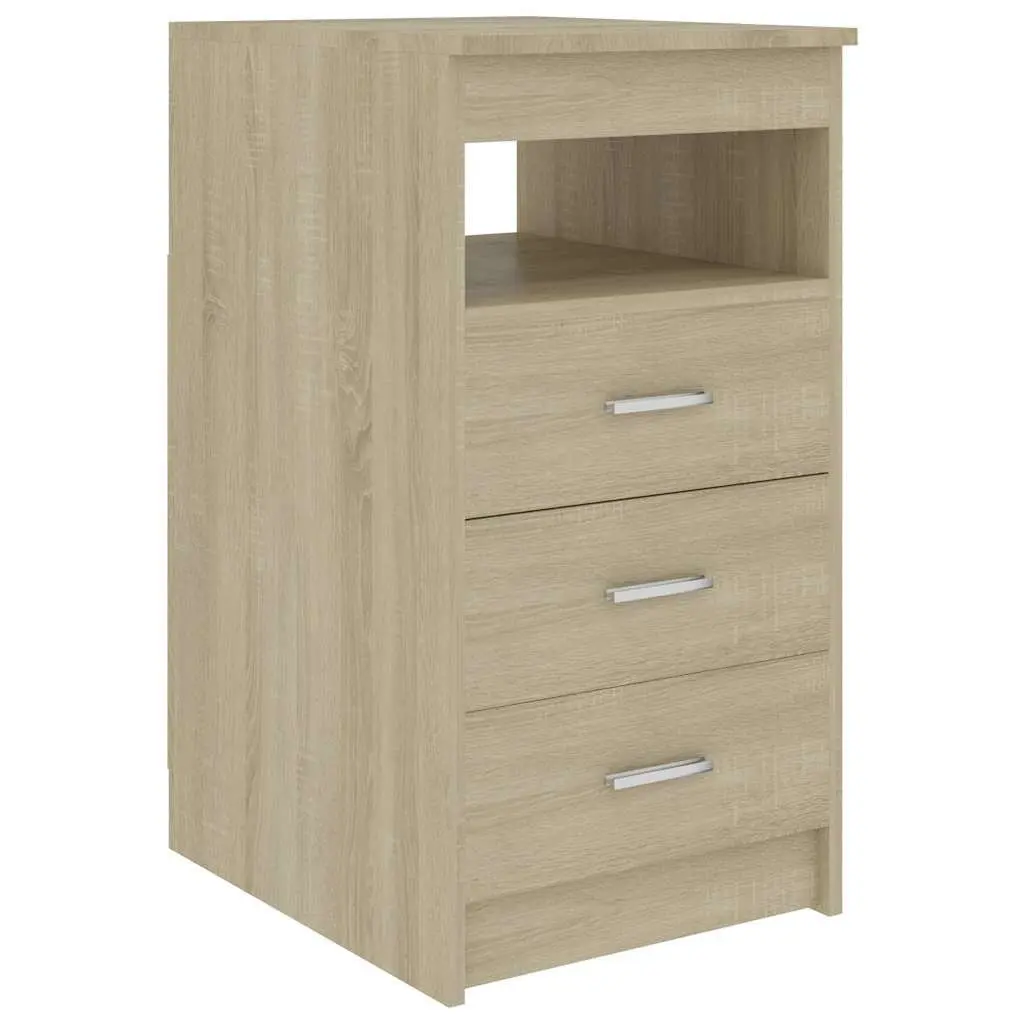 Engineered Wood Office Desk with Drawers Storage Brown 140x50x76cm Study