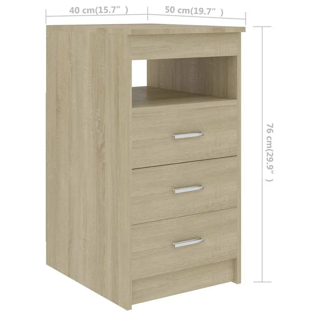 Engineered Wood Office Desk with Drawers Storage Brown 140x50x76cm Study