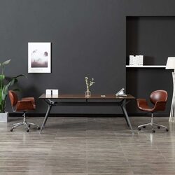 Your New Favorite Brown Faux Leather Office Chair