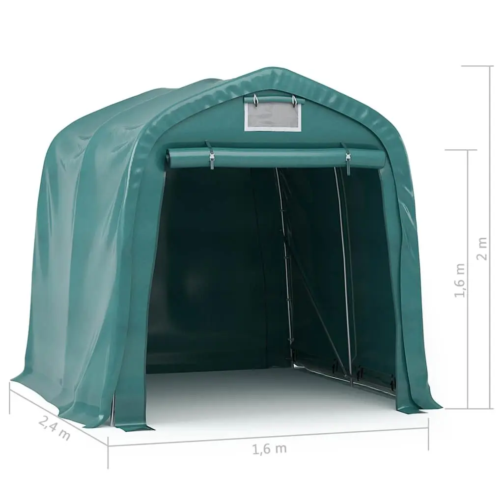 Garage Tent Storage Water-resistant 1.6 x 2.4m Green Outdoor Canopy Carport Shelter Structure
