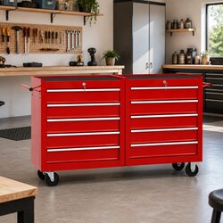 Your Friendly Tool Trolley with 10 Sliding Drawers