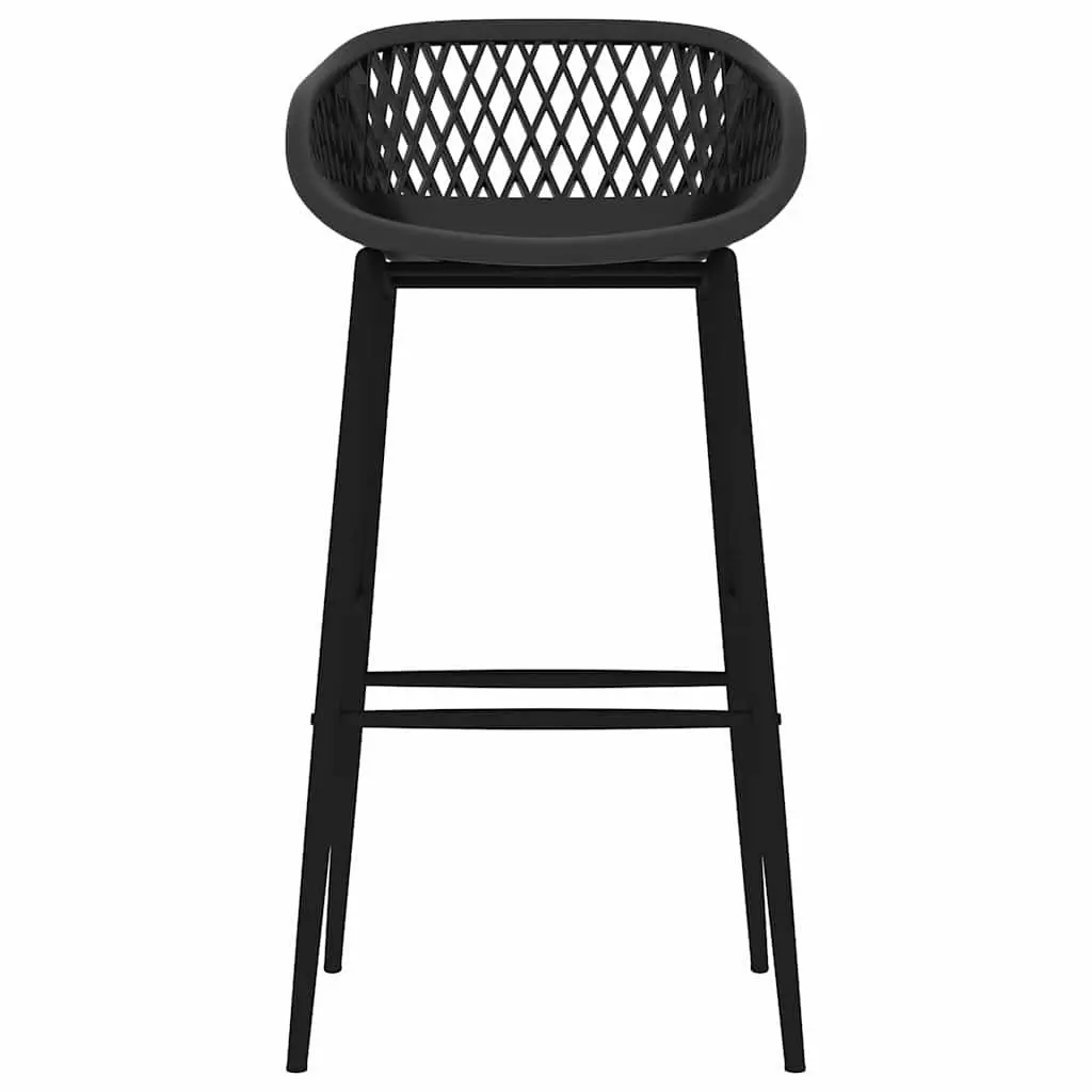 5 Piece Bar Set Modern White and Black Kitchen Counter Table with 4 Bar Stools