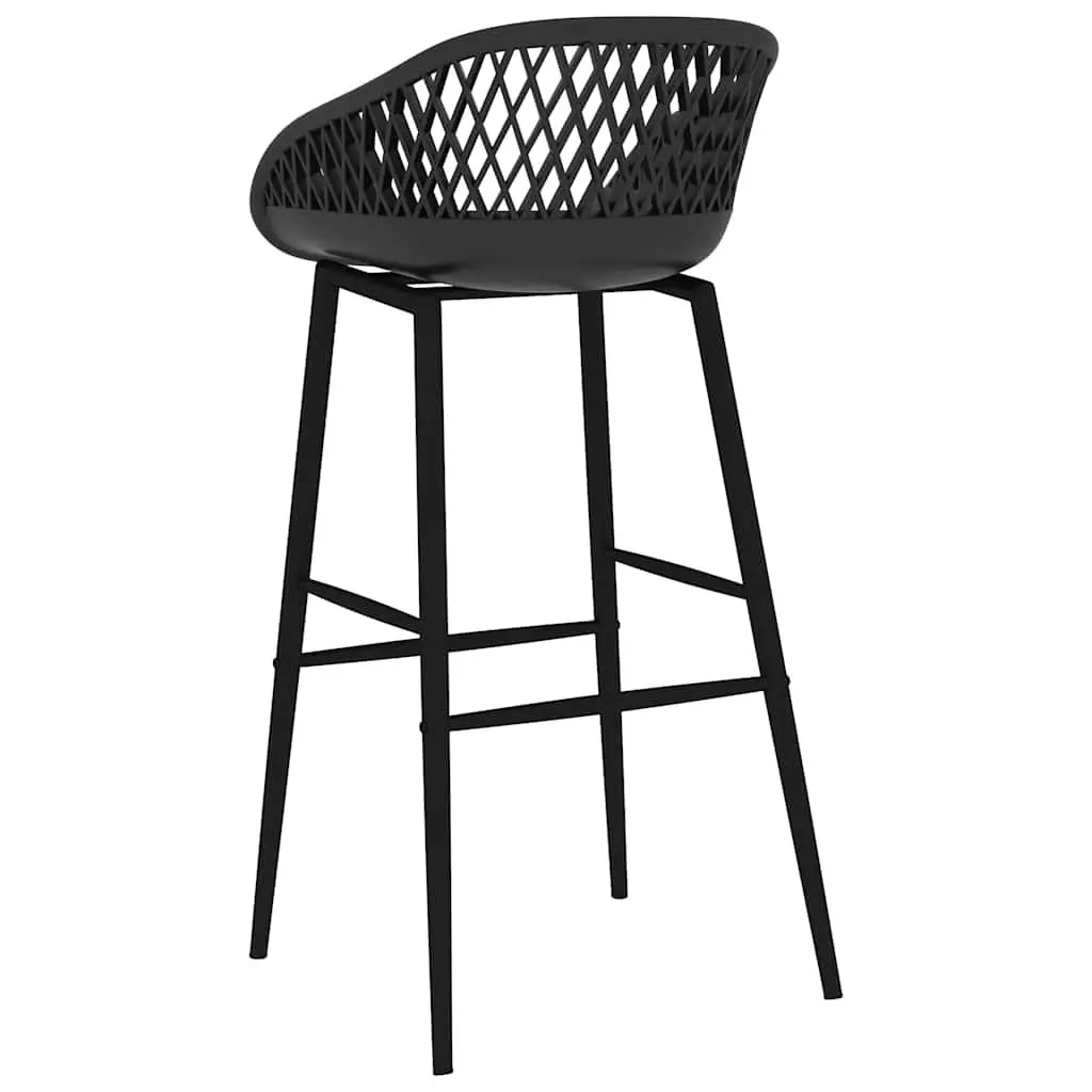5 Piece Bar Set Modern White and Black Kitchen Counter Table with 4 Bar Stools