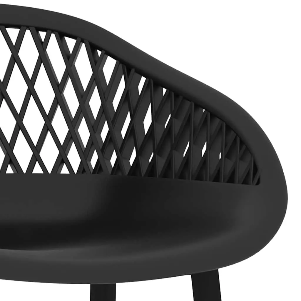 Counter Table Bar Set 5 Piece Black with Stools for Kitchen Dining Modern Indoor Furniture