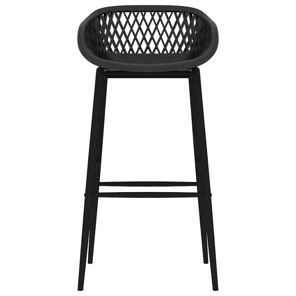Counter Table Bar Set 5 Piece Black with Stools for Kitchen Dining Modern Indoor Furniture