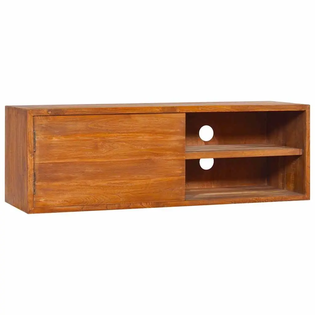 Solid Teak Wood Wall-mounted TV Cabinet 180cm Living Room Storage Unit