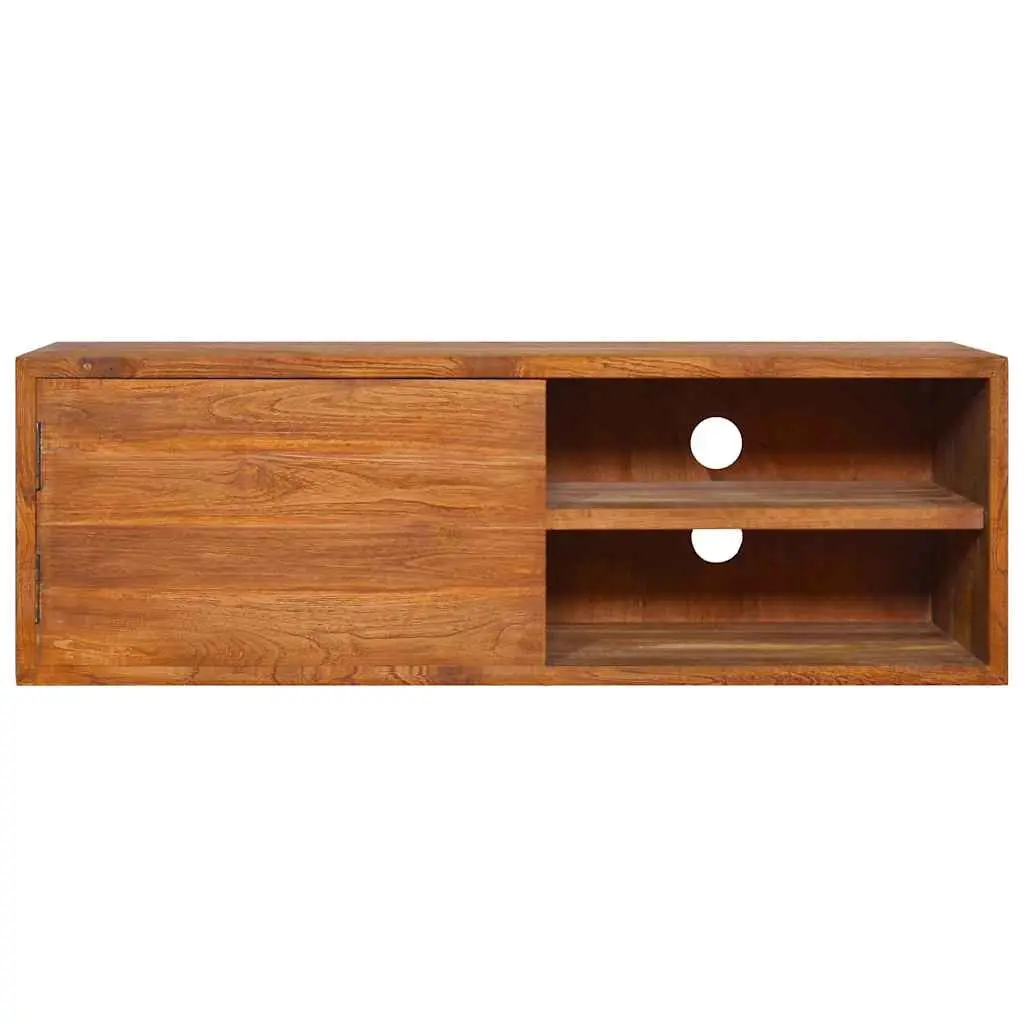 Solid Teak Wood Wall-mounted TV Cabinet 180cm Living Room Storage Unit