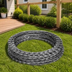 Razor Wire Helical Coil Rolls 2 Pieces Galvanised Steel Garden Yard Security