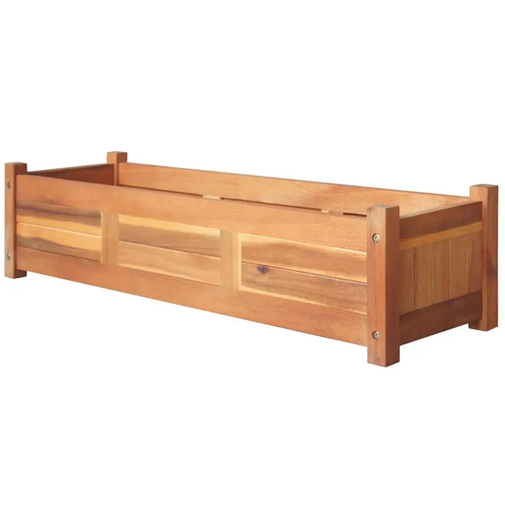 Garden Raised Beds 2 pcs Wooden Planter Box Vegetable Herb Flower Outdoor Deck