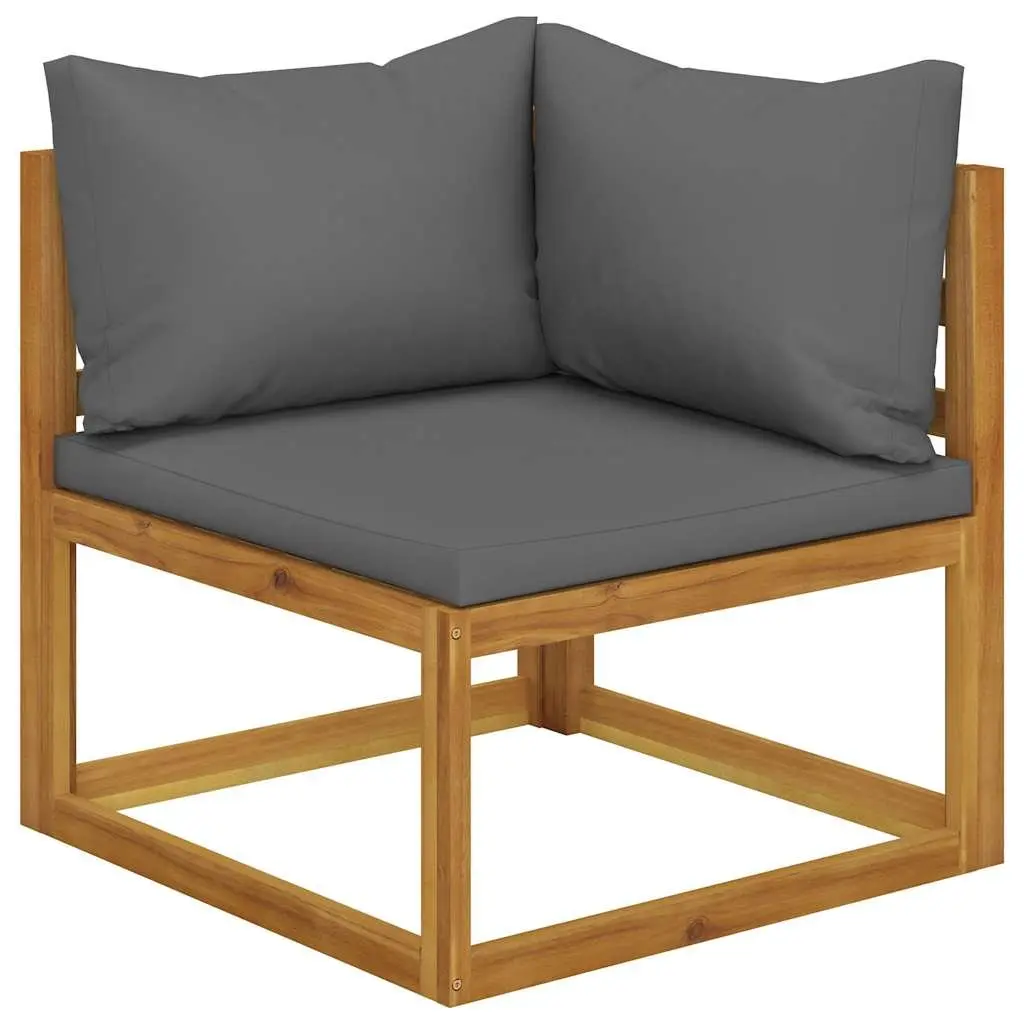 Garden Lounge Set 6 Piece Outdoor Furniture Acacia Wood Modular Sofa Coffee
