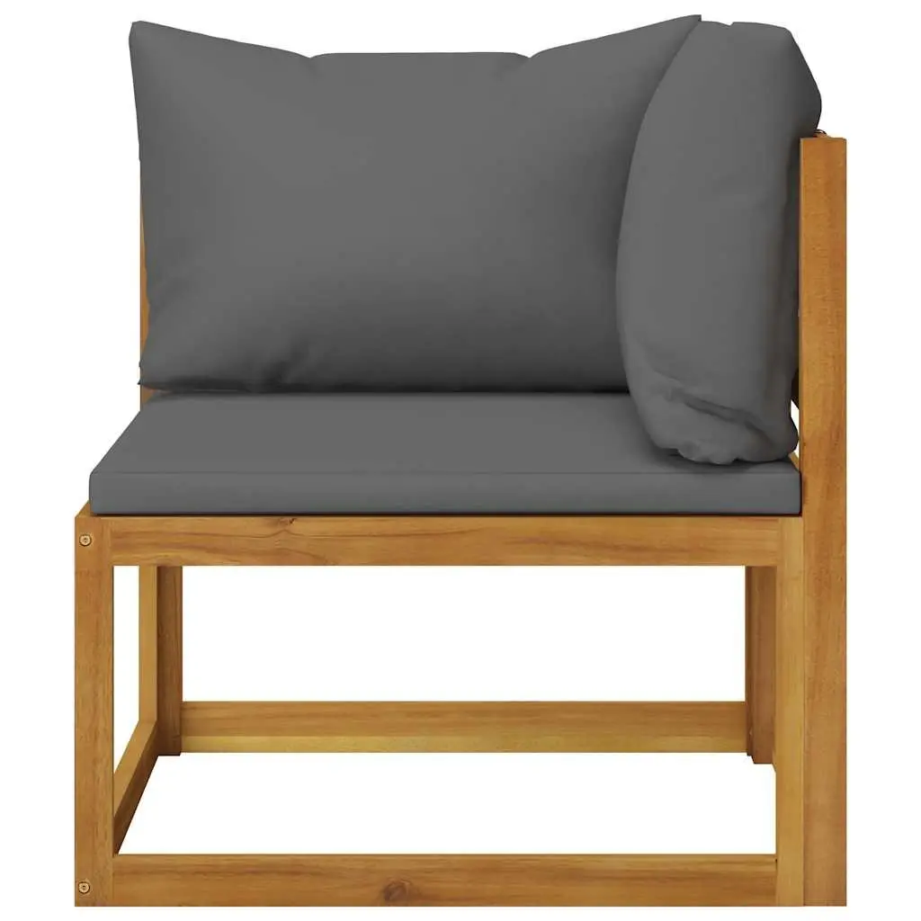5 Piece Garden Lounge Set Outdoor Furniture with Cushions Coffee Table Grey