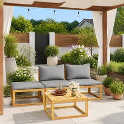 Get Comfortable with Our 4 Piece Garden Lounge Set