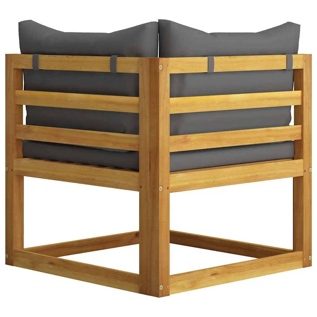 Garden Lounge Set 4 Piece Outdoor Furniture with Cushions Slatted Coffee Table