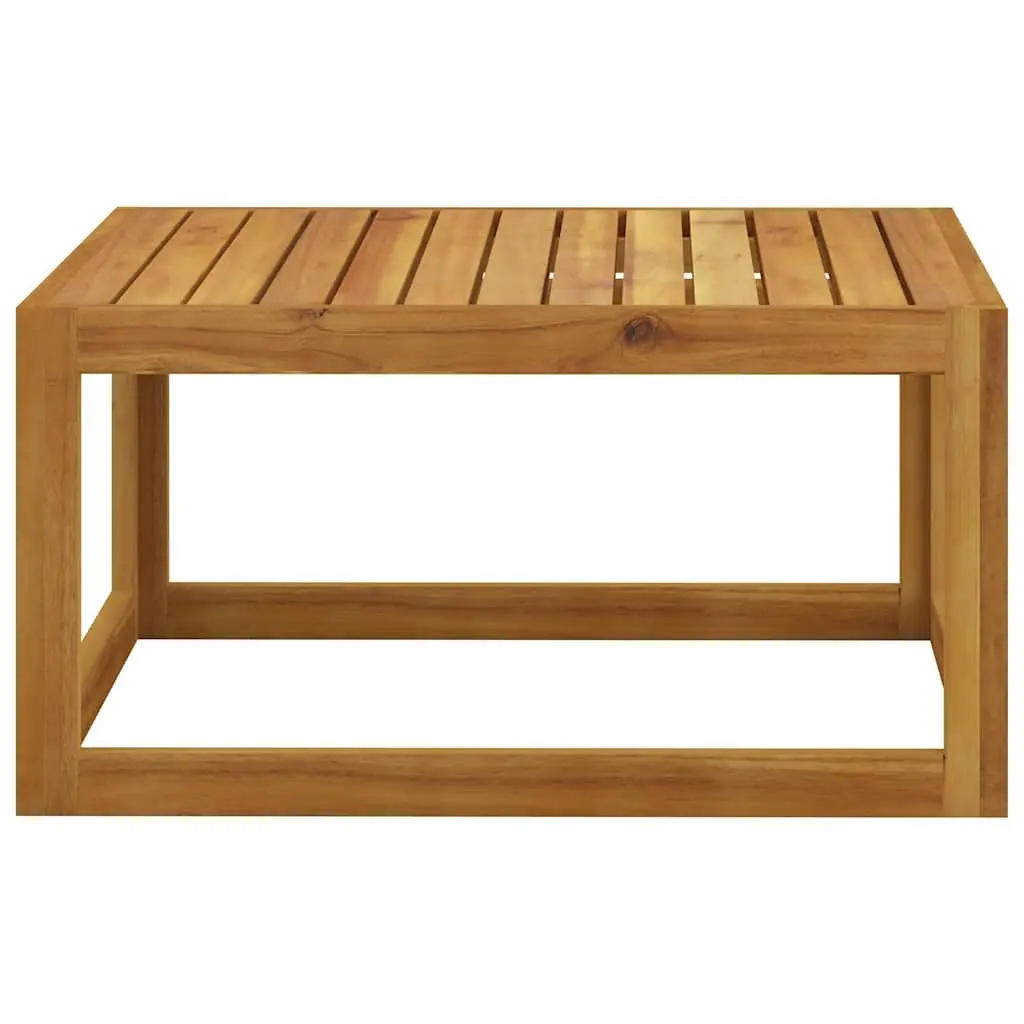 7 Piece Modular Garden Lounge Set Outdoor Furniture Solid Acacia Wood Frame with Removable Cushions and Slatted Coffee Table