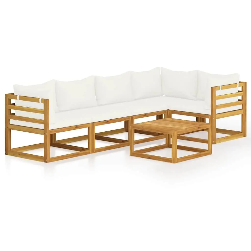 Garden Lounge Set Modular Seating 6 Piece Outdoor Furniture with Coffee Table