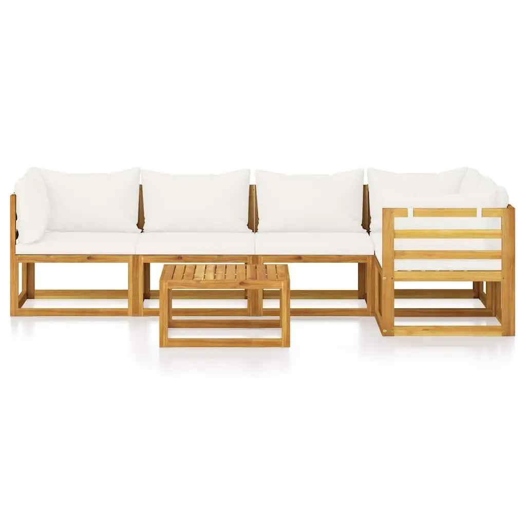 Garden Lounge Set Modular Seating 6 Piece Outdoor Furniture with Coffee Table