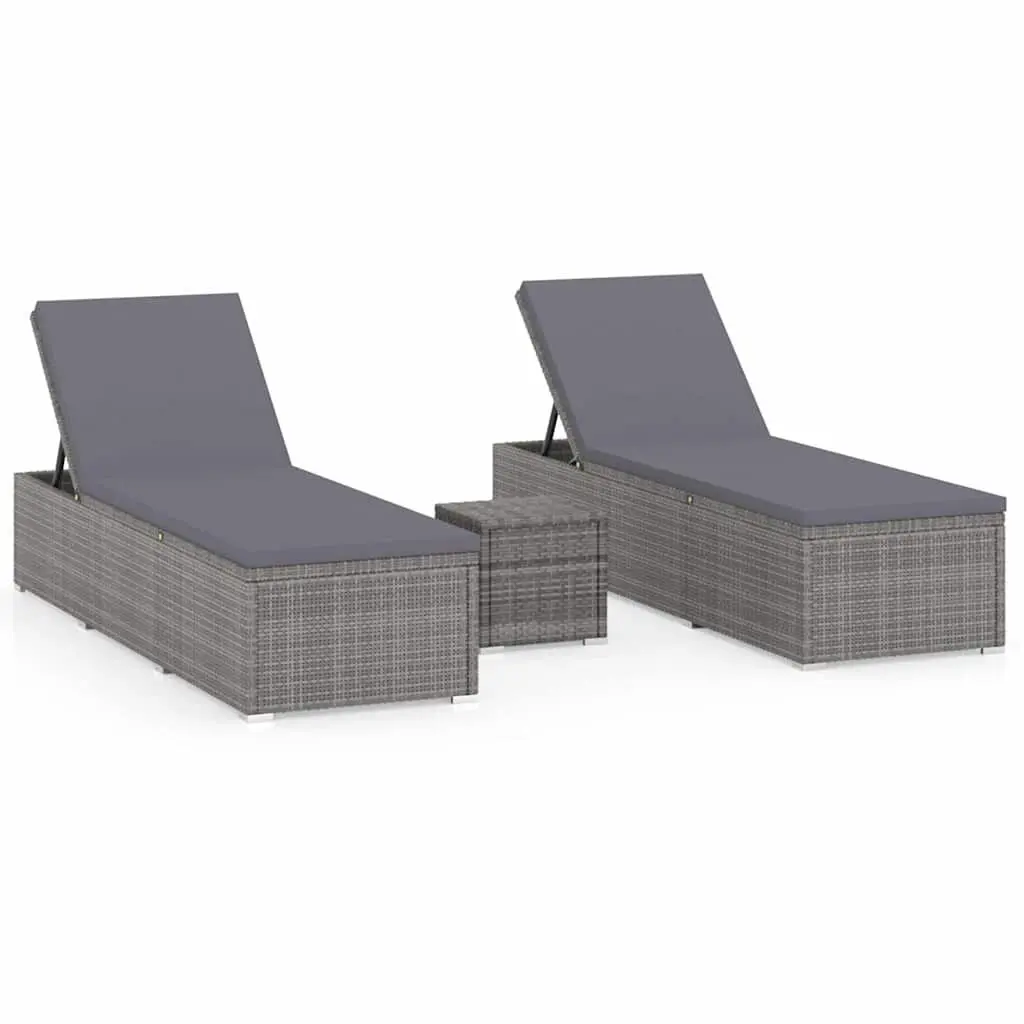 Grey Lounger Set for Outdoors